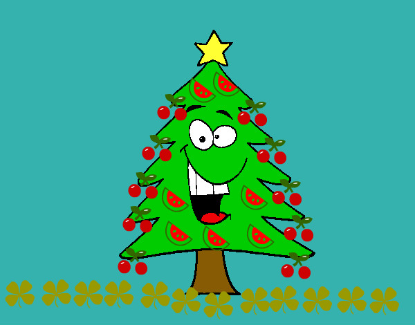 Desenho árvore de natal pintado por SABRINAS 