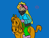 Desenho Gaspar a cavalo pintado por gustavocau