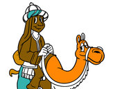Desenho Rei Melchor a camelo pintado por mmmmm