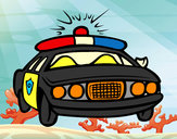 Desenho Carro de polícia pintado por manuelaa