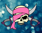 Desenho Símbolo pirata pintado por FabiK