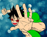 Desenho Combate Luffy pintado por jhonatan9