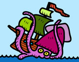 Desenho Kraken pintado por ImShampoo