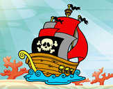 Desenho Navio de piratas pintado por jhonatan9
