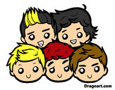 Desenho One Direction 2 pintado por isabellame