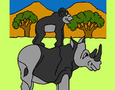 Desenho Rinoceronte e gracioso pintado por eduardo2