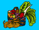 Desenho Cesta de legumes pintado por clarab