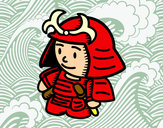 Desenho Samurai com armadura pintado por jhonatan9