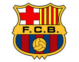 Desenho Emblema do F.C. Barcelona pintado por dentinho