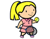 Desenho Rapariga tenista pintado por Anayeza