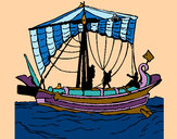 Desenho Barco romano pintado por clarab