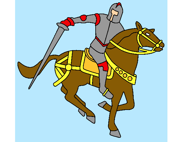 Desenho Cavaleiro a cavalo IV pintado por webergio