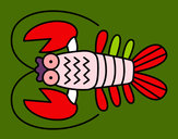 Desenho Crustáceo pintado por geysse