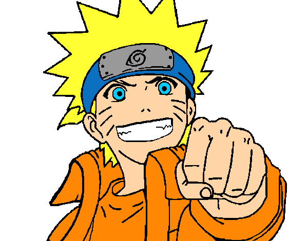 Desenho Naruto alegre pintado por LICASN