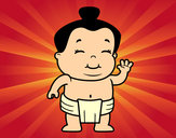 Desenho Menino sumo pintado por ImShampoo