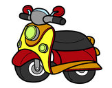 Desenho Motocicleta Vespa pintado por costalins