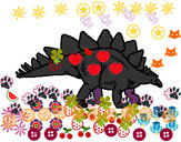 Desenho Stegossaurus pintado por Sandra77