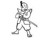 Desenho Samurai adulto pintado por ruansinho