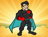 Desenho Super-herói musculoso pintado por joaovv