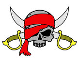 Desenho Símbolo pirata pintado por 0pt11