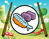 Desenho Placa de Sushi pintado por davidjf