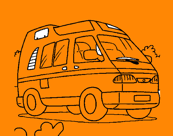 Desenho Caravana compacta pintado por Antonny 