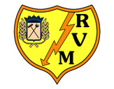 Desenho Emblema do Rayo Vallecano de Madrid pintado por Enzinho