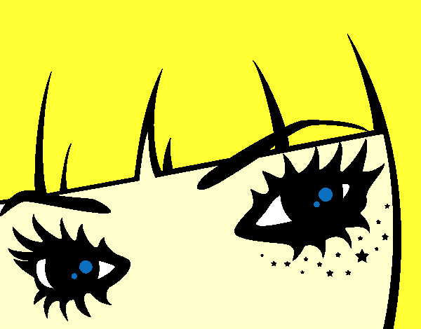 Desenho Emo olhos pintado por aflodilza 