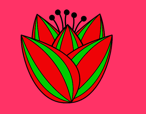 Desenho Flor de túlipa pintado por thayn