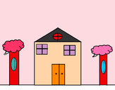 Desenho Casa primavera pintado por elisa07