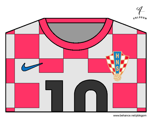 Desenho Camisa da copa do mundo de futebol 2014 da Croácia pintado por EduardoT