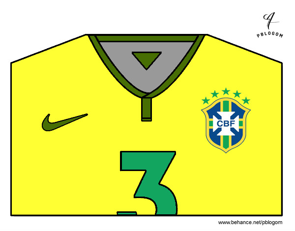 Desenho Camisa da copa do mundo de futebol 2014 do Brasil pintado por EduardoT