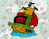 Desenho Navio de piratas pintado por EduardoT
