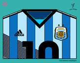 Desenho Camisa da copa do mundo de futebol 2014 da Argentina pintado por Juliajp