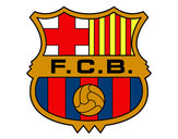 Desenho Emblema do F.C. Barcelona pintado por Riquelme