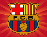 Desenho Emblema do F.C. Barcelona pintado por Riquelme