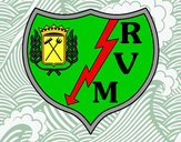 Desenho Emblema do Rayo Vallecano de Madrid pintado por Riquelme