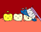 Desenho Os dentes pintado por ImShampoo