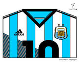 Desenho Camisa da copa do mundo de futebol 2014 da Argentina pintado por juliarsr