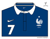 Desenho Camisa da copa do mundo de futebol 2014 da França pintado por juliarsr