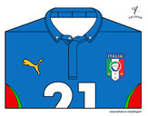 Desenho Camisa da copa do mundo de futebol 2014 da Itália pintado por juliarsr
