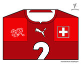 Desenho Camisa da copa do mundo de futebol 2014 da Suíça pintado por juliarsr