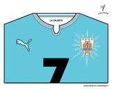 Desenho Camisa da copa do mundo de futebol 2014 do Uruguai pintado por juliarsr