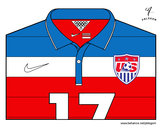 Desenho Camisa da copa do mundo de futebol 2014 dos Estados Unidos pintado por juliarsr