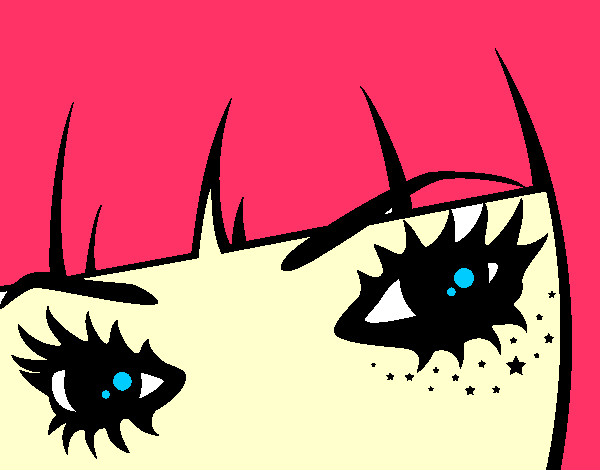 Desenho Emo olhos pintado por Eduarda12