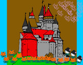 Desenho Castelo medieval pintado por luamcc