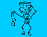 Desenho Robô com um rato pintado por Emi7