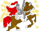 Desenho Cavaleiro a cavalo pintado por FelipeH