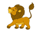 Desenho Filhote do leão pintado por glni
