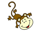 Desenho Macaco encantador pintado por glni